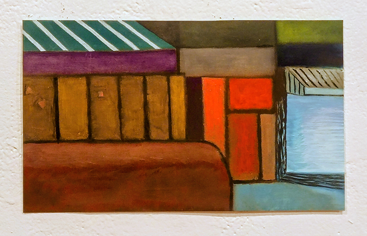 Storefronts, 6 x 10 inches, Oil on paper, 2025